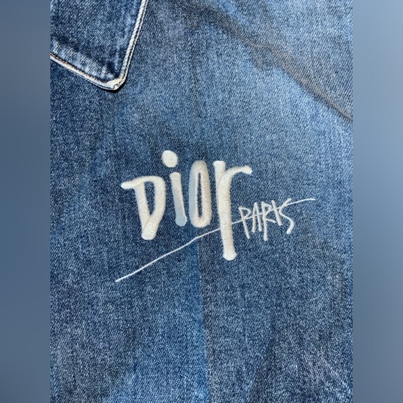 Pre Owned Dior Stussy Bee Denim Jacket - Picture 4 of 6